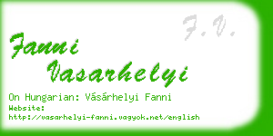 fanni vasarhelyi business card